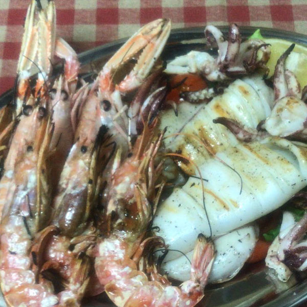 Scampi e Gamberoni alla piastra